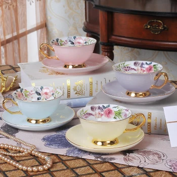 Превосходные фарфоровые чашки для послеобеденного чая, наборы чашек, Керамическая Посуда, Наборы Столовых приборов