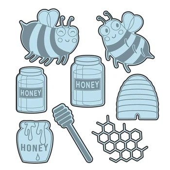 Пчелиные соты, мед, прозрачные штампы и штампы для резки, альбом для открыток, сделай сам, трафарет для вырезок, Новые расходные материалы 2020