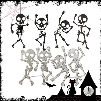 Режущая Форма Последнего выпуска Halloween Skeleton Maker Форма Для Резки Металла Шаблон Поздравительной Открытки DIY Handmade Decoration