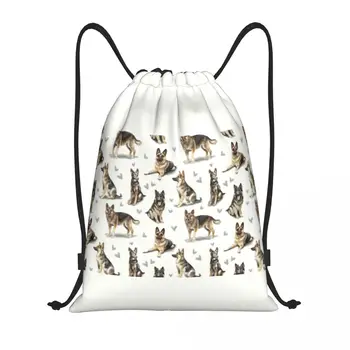 Рюкзак на шнурке для щенка немецкой овчарки, спортивная спортивная сумка для женщин и мужчин, Сумка для покупок для собак породы Эльзасский Волк