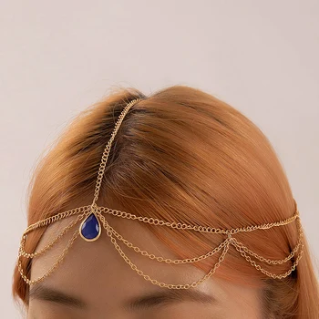Сапфировый кулон HuaTang, многослойный сексуальный женский головной убор, экзотическое и великолепное Украшение24298