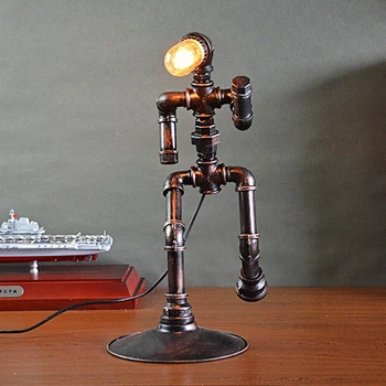 Североамериканский промышленный светильник, утюг в стиле стимпанк, винтажная лампа для спальни, гостиной, кабинета, настольная лампа, декоративная настольная лампа