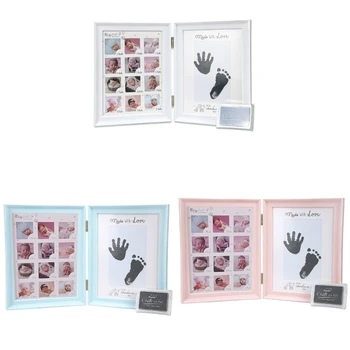 Складная рамка для фотографий K1MA для новорожденных, Фоторамка для детского столика, рамка с отпечатком руки, украшение дома