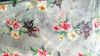 Тюлевое Швейное Платье тюрбаны для женщин hanfu Из натурального шелка Тутового дерева шифоновые ткани Ткань из Жоржета по Метру tissu minky прозрачная ткань