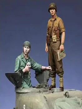 Фигурка из смолы 1/35 Модель летнего набора офицера-танкиста в разобранном виде, неокрашенный набор для создания фигурки