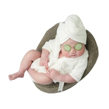 Фотография новорожденного Реквизит для фотосессии Костюм Мальчики Девочки Халаты Банное полотенце Одеяло Фотосессия