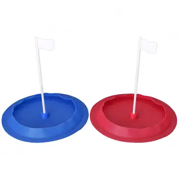 Чашка Для Игры в Гольф Тренировочная Помощь Для Игры в Гольф Портативная Гибкая с Игровым Флагом Силиконовая Прочная Чашка Для Игры в Гольф Для Взрослых