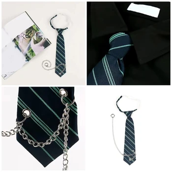 Элегантный галстук JK с подвеской-бабочкой на металлической цепочке в готическом стиле Стильный галстук-бабочка для мужчин и женщин