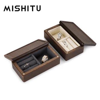 Ящик для хранения ювелирных изделий из массива дерева MISHITU Для серег, колец, подвесных ожерелий, браслетов, Органайзер для хранения ювелирных изделий премиум-класса, Домашняя коробка