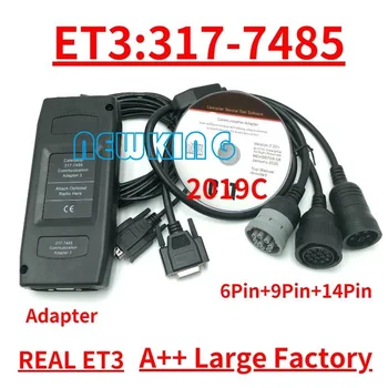 317-7485 для Диагностического инструмента Коммуникационного адаптера Cater-pillar ET3 для двигателя Экскаватора CAT Truck С кабелем 2019C 6 + 9 + 14pin