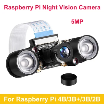 5-Мегапиксельная Камера Ночного Видения Raspberry Pi OV5647 1080P Видеокамера 75 Градусов Веб-камера для Raspberry Pi 4B 3B + 3B 2B