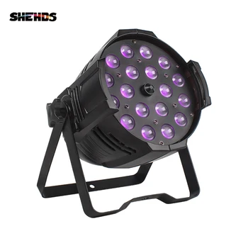 SHEHDS 2/4PCS 18x18W LED Zoom Par RGBWAUV 6in1 Light DMX512 Wash Lights Для DJ Disco Party Свадебного Освещения Сцены Ночного Клуба