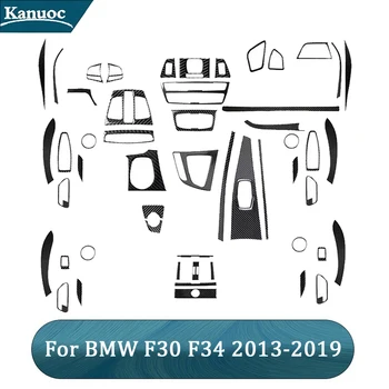 Наклейки из углеродного волокна черного цвета на различные детали для BMW F30 F34 2013 2014 2015 2016 2017 2018 2019 Декоративные Аксессуары для интерьера автомобиля